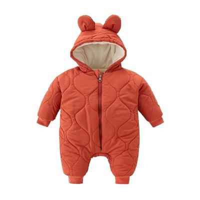 Winter Thick Romper Baby Long Sleeve Jumpsuit Autumn Winter Boys Girls Rompers Hooded Warm Cloth