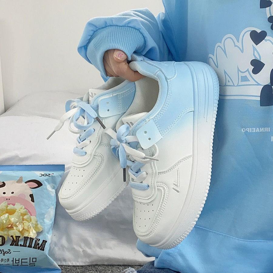 Japanese Gradual Change of Color Big Head Shoes Children 2025 Summer New Doll Shoes Platform Students White Shoes Tide Shoes