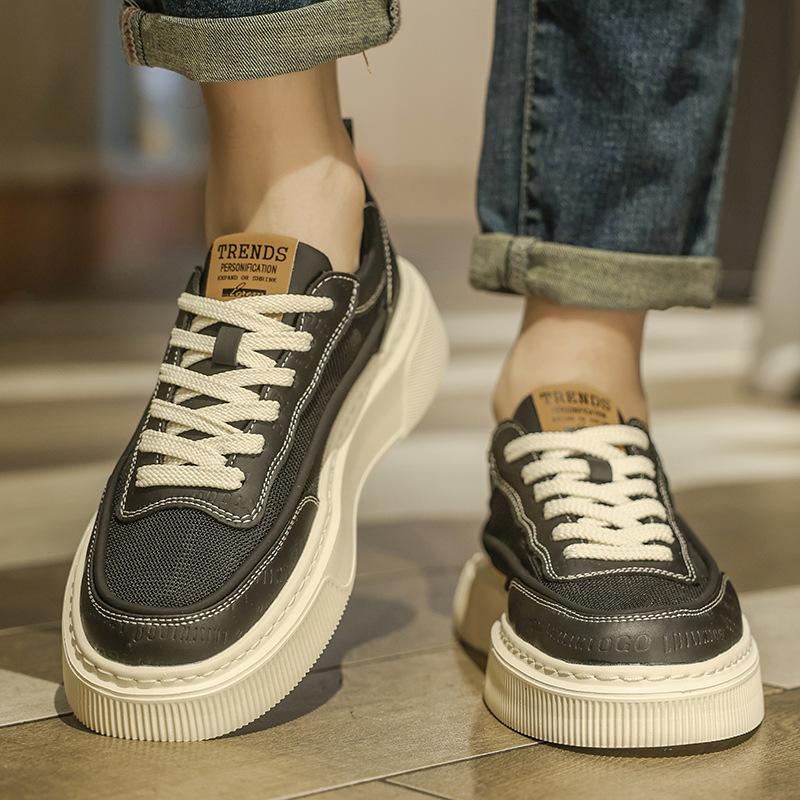 Men's Shoes Summer 2025 New Breathable Mesh Casual Board Shoes Men's High Sense Niche Soft Sole Sports White Shoes