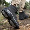 Hiking Boots Men Motorcycle Boots Work Ankle Boots High Top Leather Mens Boots Breathable Desert Boots Outdoor Non Slip Big 47