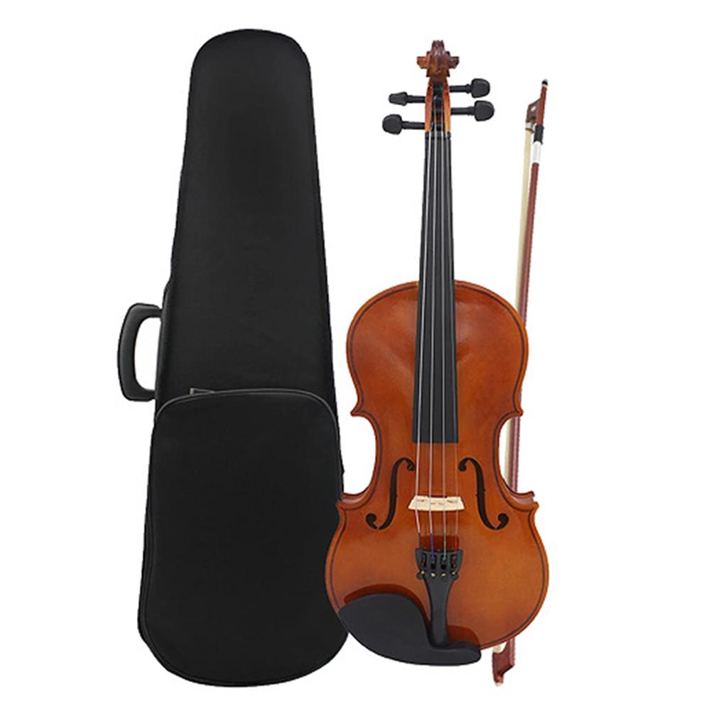 Violin 4/4 Full Size Kit With Case Bow Extra Strings Rosin Tuner Full Size Beginner Violin Wood Violin Set For Children & Adult