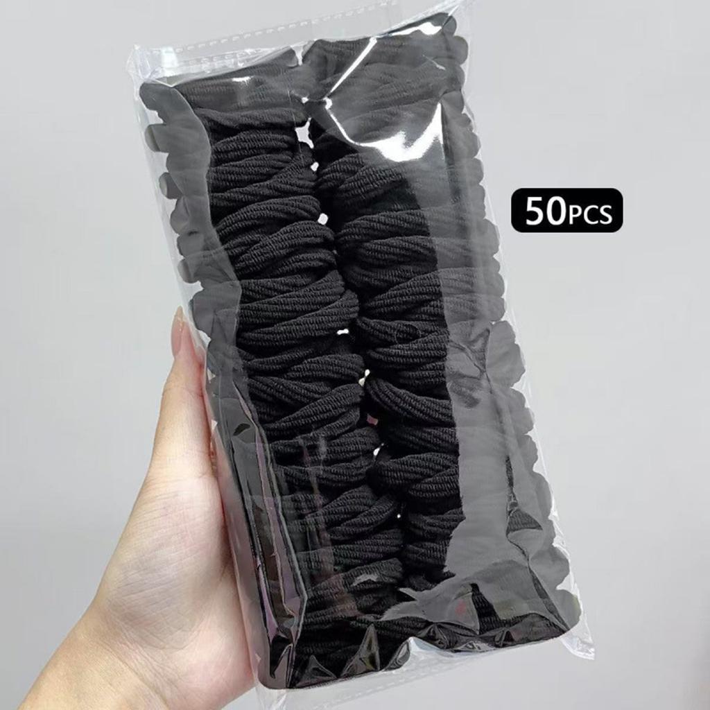 50PCS Seamless Hair Bands Simple Style High Elasticity Hair Ties Solid Color Hair Band for Women Girls No Slip Ponytail Holders