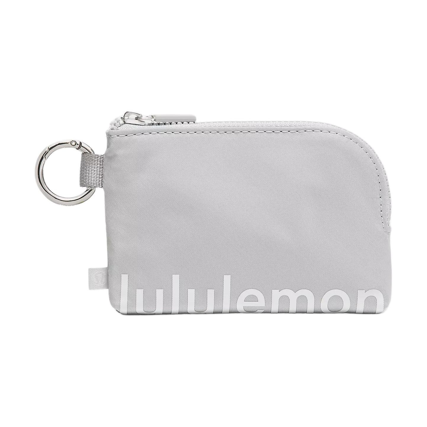 Lululemon Logo Zip Card Holder Women Accessories Silver LW9FDAS-063491 Waterdrop Silver