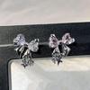 Bowknot Zircon Stud Earrings Fashion Piercing Earrings Simple Ear Stud for Women