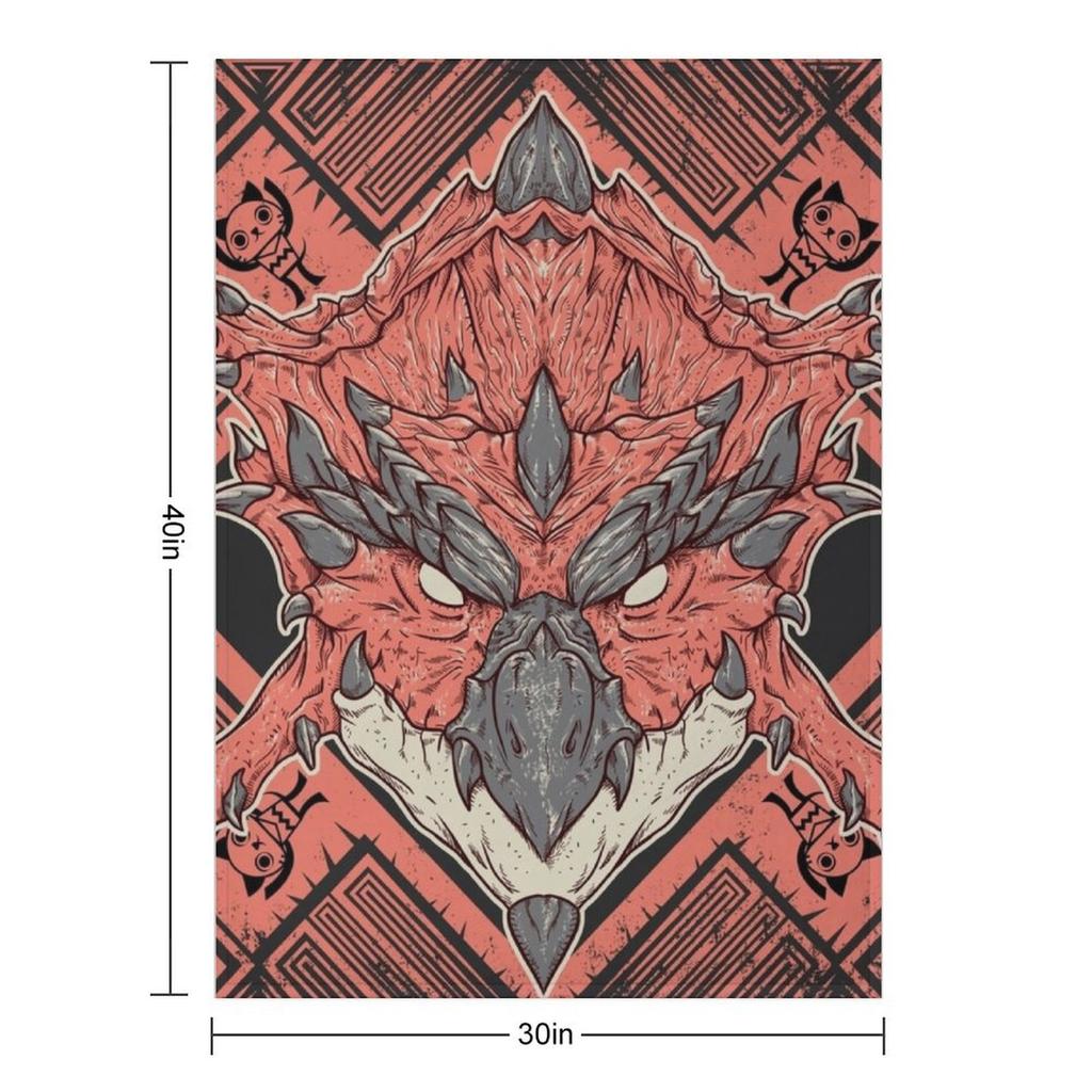 Hunting Club: Rathalos Throw Blanket Designers Beautifuls Baby Picnic Blankets