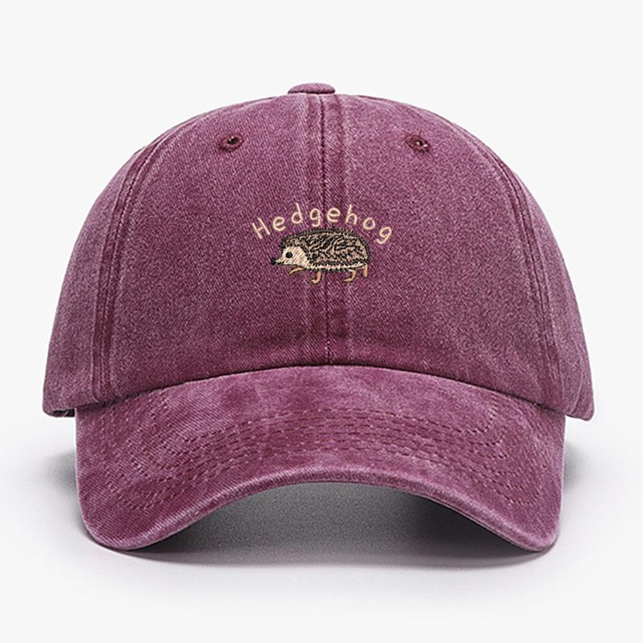 Mini Hedgehog Embroidery cotton Baseball caps for Unisex Women Washed vintage Hat Sports Fishing trucker Summer Autumn Peaked cap