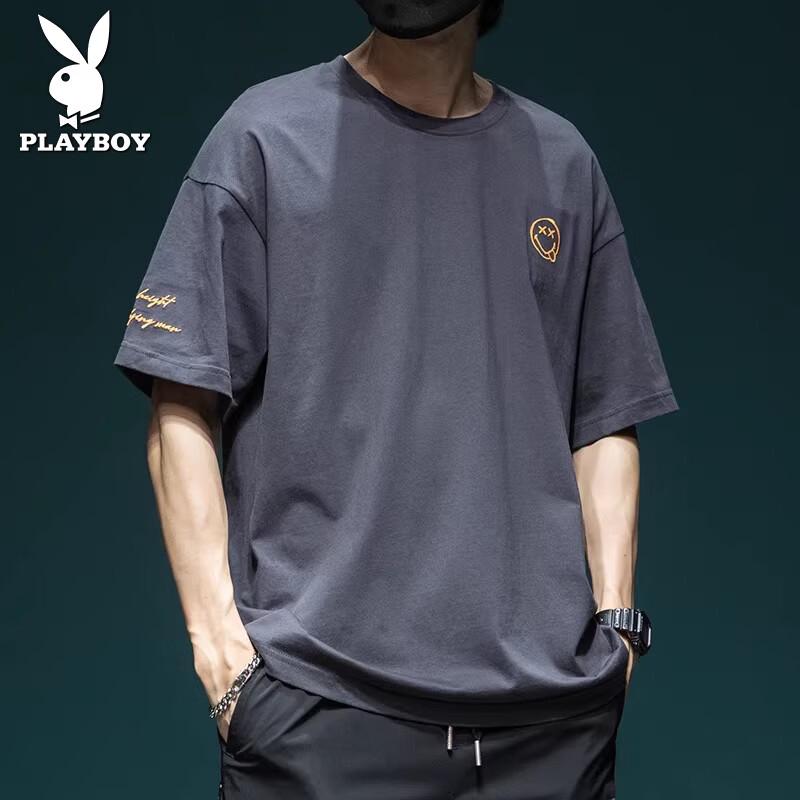 

Мужская футболка PLAYBOY с коротким рукавом из чистого хлопка L