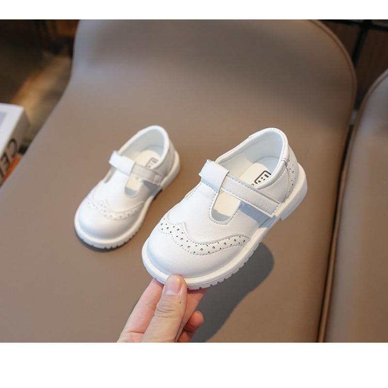 Korean Fashion Versatile Casual Little Girls Princess Leather Children Shoes