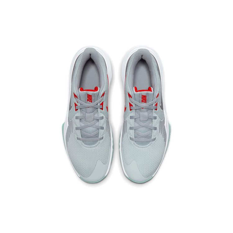 Nike Precision 5 Pure Platinum Metallic Silver Men Sneakers Grey Wolf-Grey Chile-Red CW3403-002