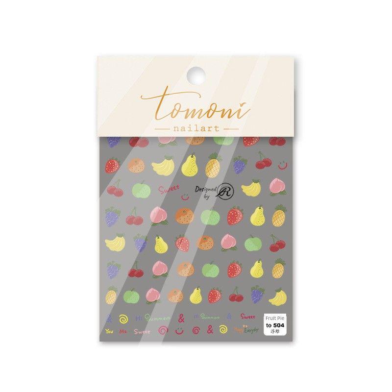 

FRUIT COLOR Rainbow Small Flower Nail Art Sticker Tomoni Adhesive Relief 5D Japanese Style Nail Sticker Cute Decorations Fruit Pie 504((Relief))