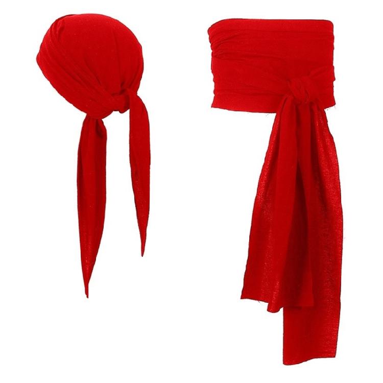 Piraten Stirnbänder Großer Hüftgürtel Piraten Kopftuch Bandana Piraten Schärpe für Party