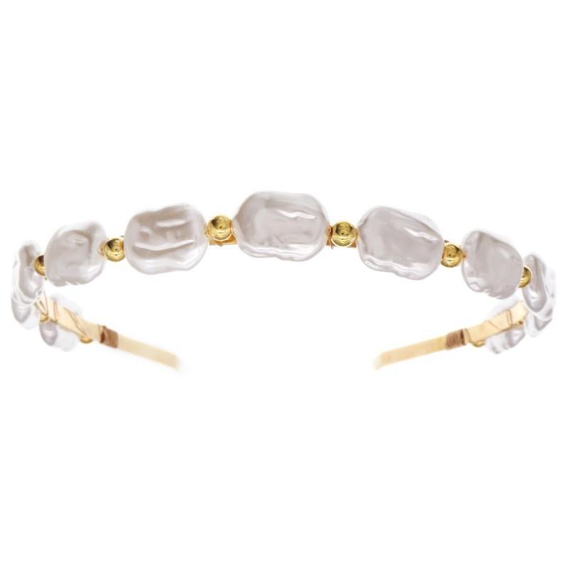 

Light Luxury Style Irregular Pearl Headband Bride Wedding Handmade Niche Birthday Party Headwear