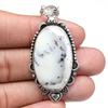 Pendant Dendritic Opal Gemstone Gift For Her Silver Jewelry 2.25"