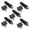 5Set Welding Cable Quick Fitting Rubber Brass European Welding Machine Connector Plug