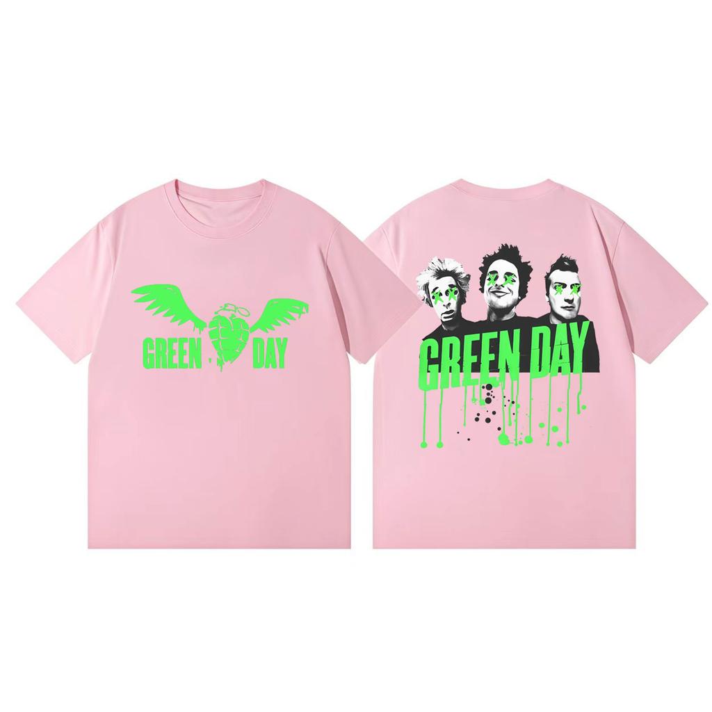 Punk Rock Band Green Day Inspired Tour 2026 T Shirt Fashion Y2k Oversized Tshirts Men Women Casual Cotton Short Sleeve Tshirt
