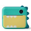 P1 Green Dinosaur 32GB Children Instant Camera 1200W Front And Rear Dual-Lens Mini Print Photographic Digital Camera Toy