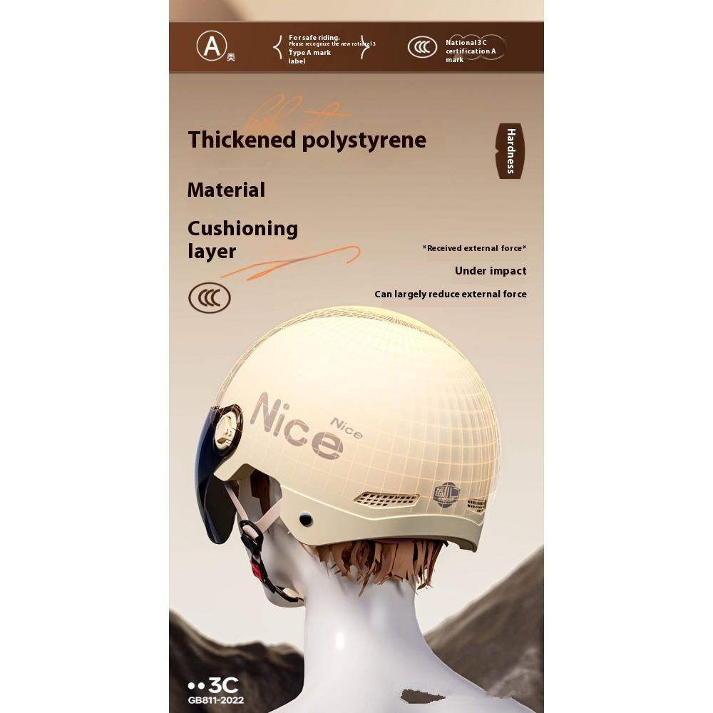 Electric Motorcycle Helmet Men's and Women's Battery Car Riding Sun Protection Summer Four Seasons Universal Helmet