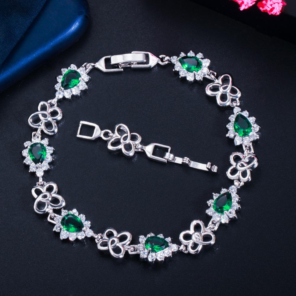 Accessories Emerald Bracelet Gold Plated Aaa Zircon Jewelry