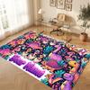 Dinosaur Theme Soft Crystal Velvet Rug Custom Name & Text Print Non Slip Floor Rug for Bedroom Living Room