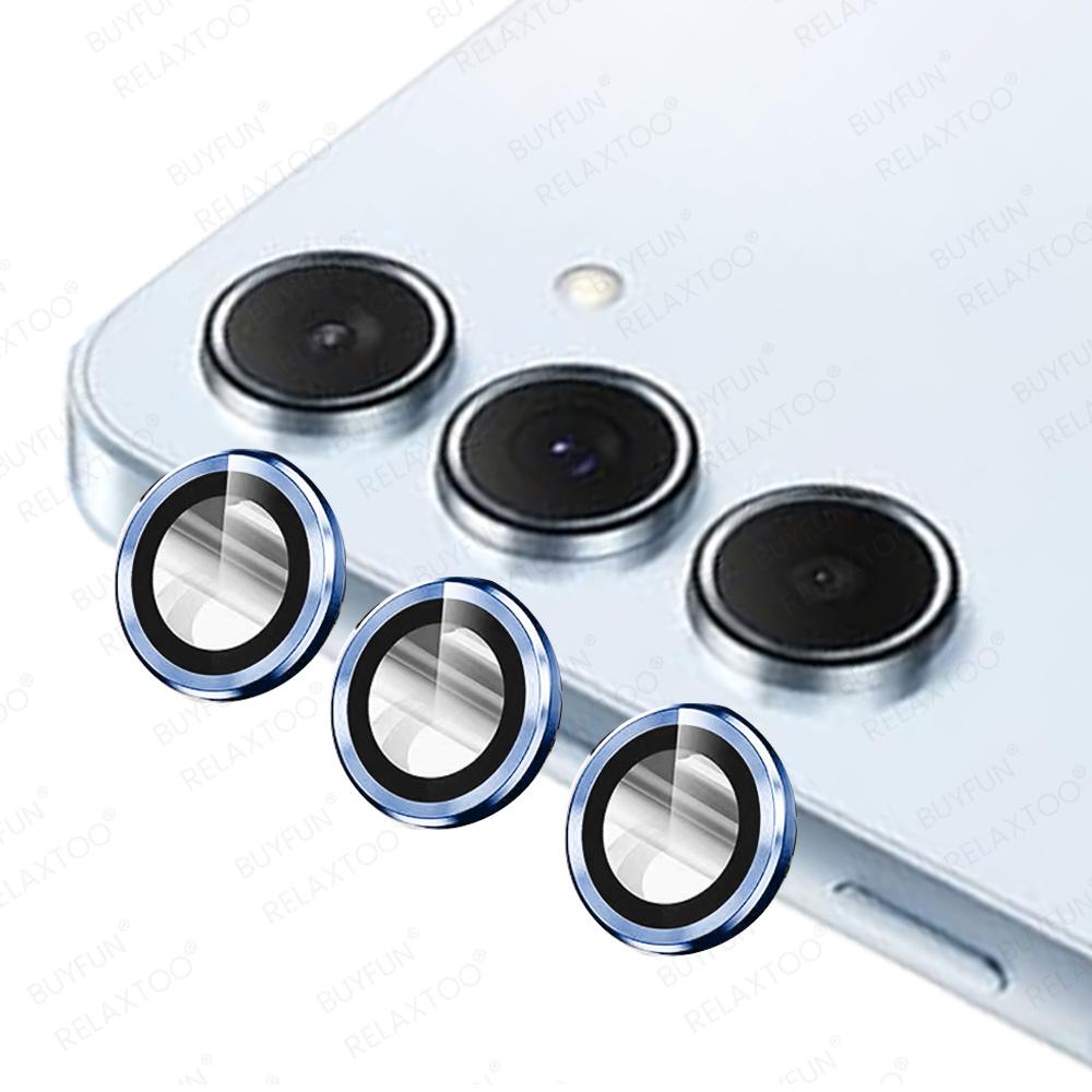 Samsang A55 Case Back  HD Camera Protector Cover For Samsung Galaxy A55 GalaxyA55 A 55 5G Rear Glass Metal Ring Lens Accessories