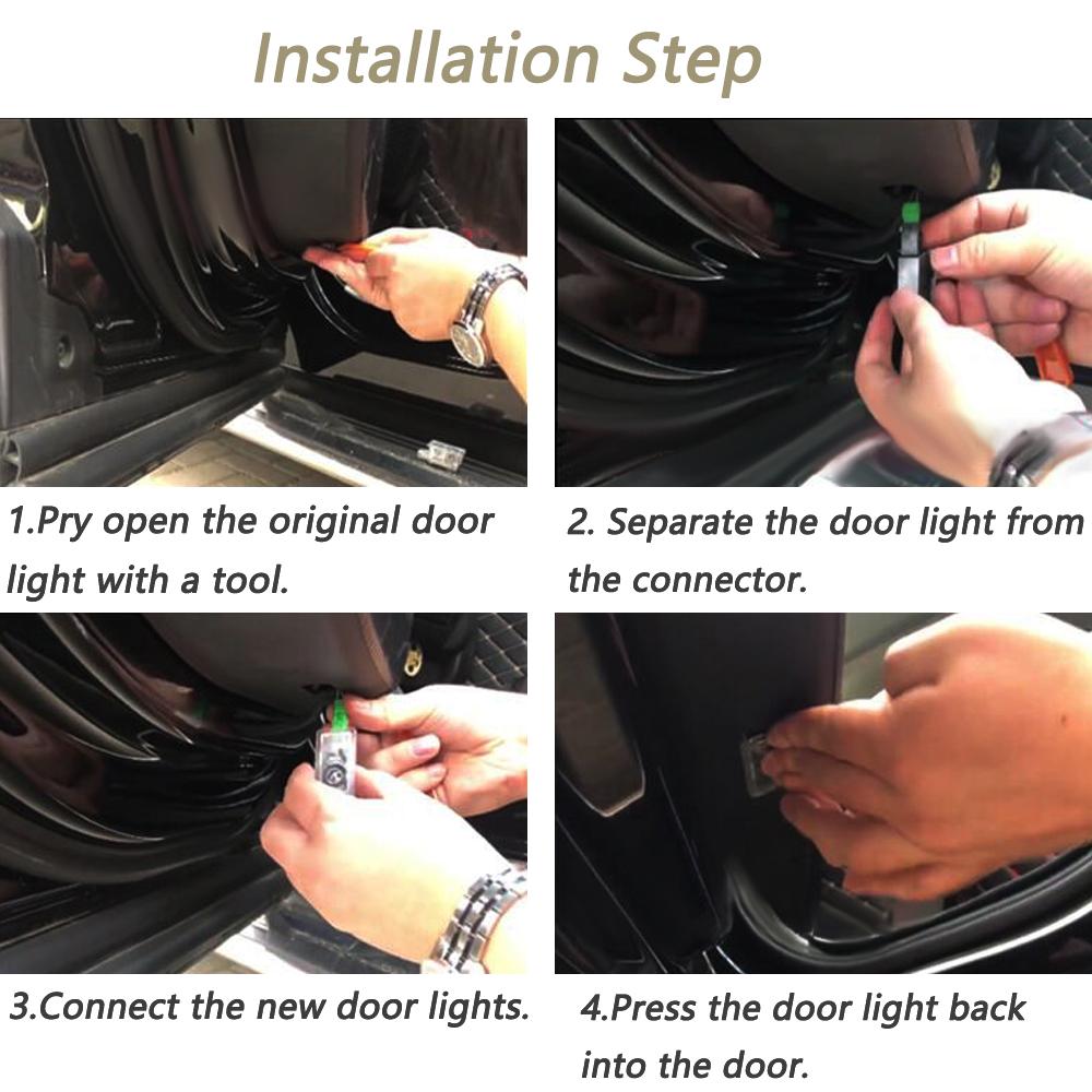 2PCS LED Car Door Interior Projector Welcome Ghost Shadow Light Accessories For VOLVO S60 S80 S90 XC40 XC60 XC90 V40 V60 Rdesign