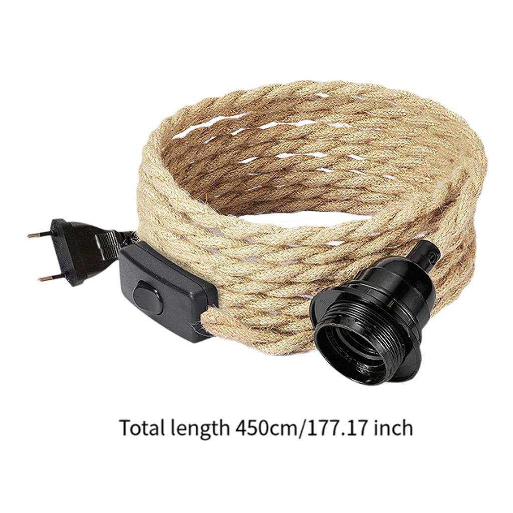 Plug In Pendant Light E27 Socket Fixture for Hallway Farmhouse