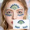 3D Butterfly Face Rhinestone Gem Stickers Self Adhesive Removable for Stage Performance Prom Carnival Face Decoration