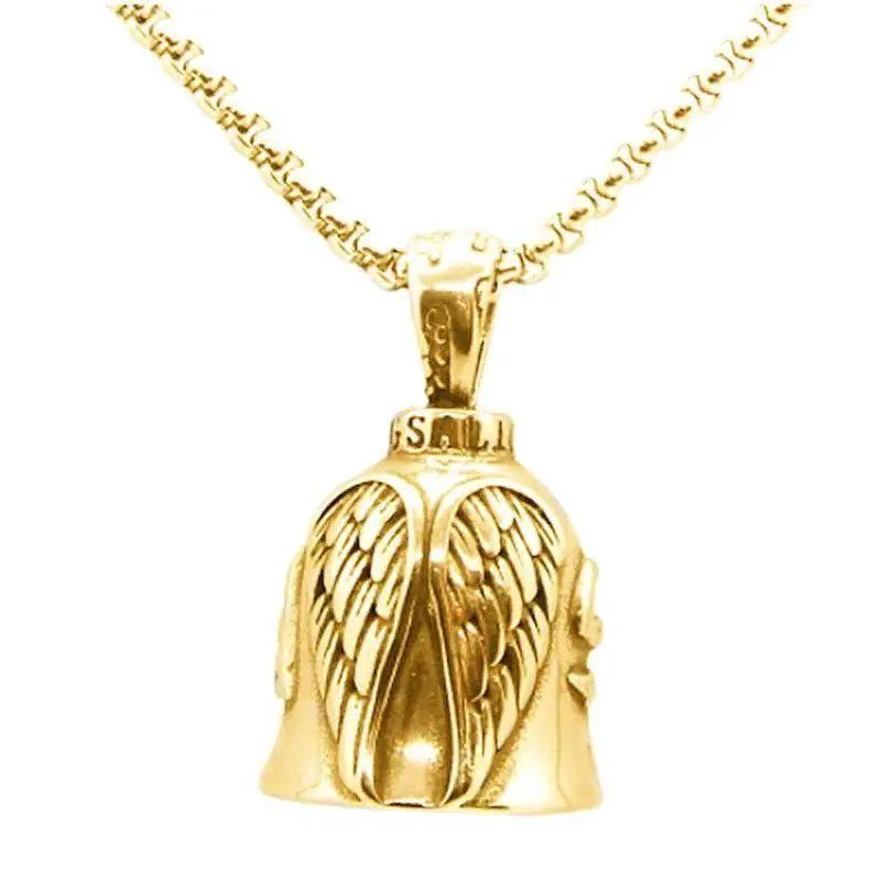 Retro Punk Bell Pendant Motorcycle Necklace for Men Personalized Cool Motorcycle Pendant Jewelry Gift