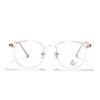Round Glasses 9301 Glasses Women'S Retro Semi-Metal Frame Men'S Flat Glasses