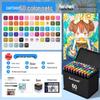 Dual-Tip Art Marker Set - 120 Colors, Hard Tip, Oil-Based for Students
