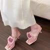 Fashion Slippers For Women Ladies High Heels Summer Flip Flops Open Toe Flowers Bohemian S For Women Sandals Leather Sandals Woman New