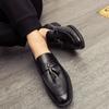 Fashion Men Casual Shoes Breathable Leather Loafers Business Office Shoes For Men Driving Moccasins Comfortable Slip On Tassel Shoe