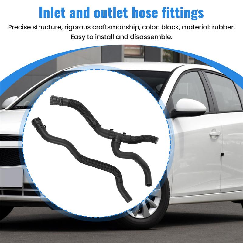 Set of 2 RADIATOR Three-Way Water Pipe Inlet & Outlet Hose for 10-15 Chevrolet Cruze 95390887 95390883 9075007 9075008—L49A