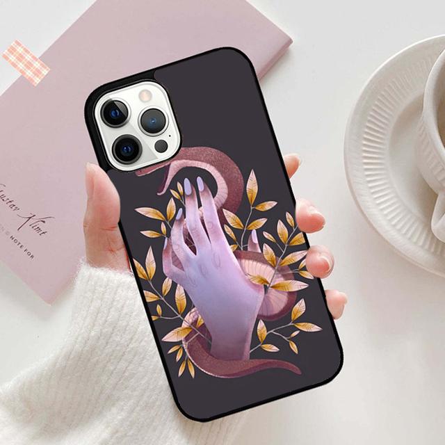 Autumu Snake Illustration Art Phone Case Cover for iPhone 17 Air 16 16e 15 12 11 13 14 Pro Max Apple Plus Coque