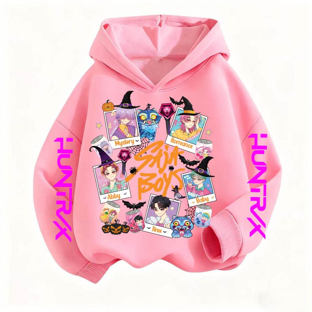 Halloween Y2k Hip Hop Hoodie Manga Children's Kpop Devil Hunter Children's Sportswear Cute Harajuku Tiger Hoodie Boys and Girls