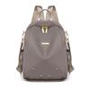 Simple Solid Color Gold Star Decoration Women Casual Nylon Backpack For Daily Use And Travel