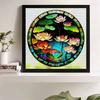 New Arrival 5D DIY Full Circle Diamond Painting "Lotus" Embroidery Cross Stitch Home Decor Gift