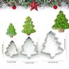 3pcs Christmas Stainless Steel Christmas Pastry Tree Mold for DIY Cake Chocolate Mold Kitchen Baking Tools Baking Pastry Dessert