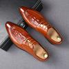 Fashion Luxury Fashion Men Crocodile Pattern Casual Leather Shoes Male Lace Up Flats Homecoming Wedding Dress Prom Zapatillas Hombre