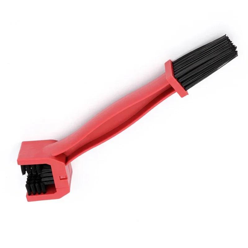 1PC Motorbike Chain Brush Plastic 3-sided Square Head Brush Motorcycle Brush Cleaning Chain Outdoor Scrub Road Care Tools