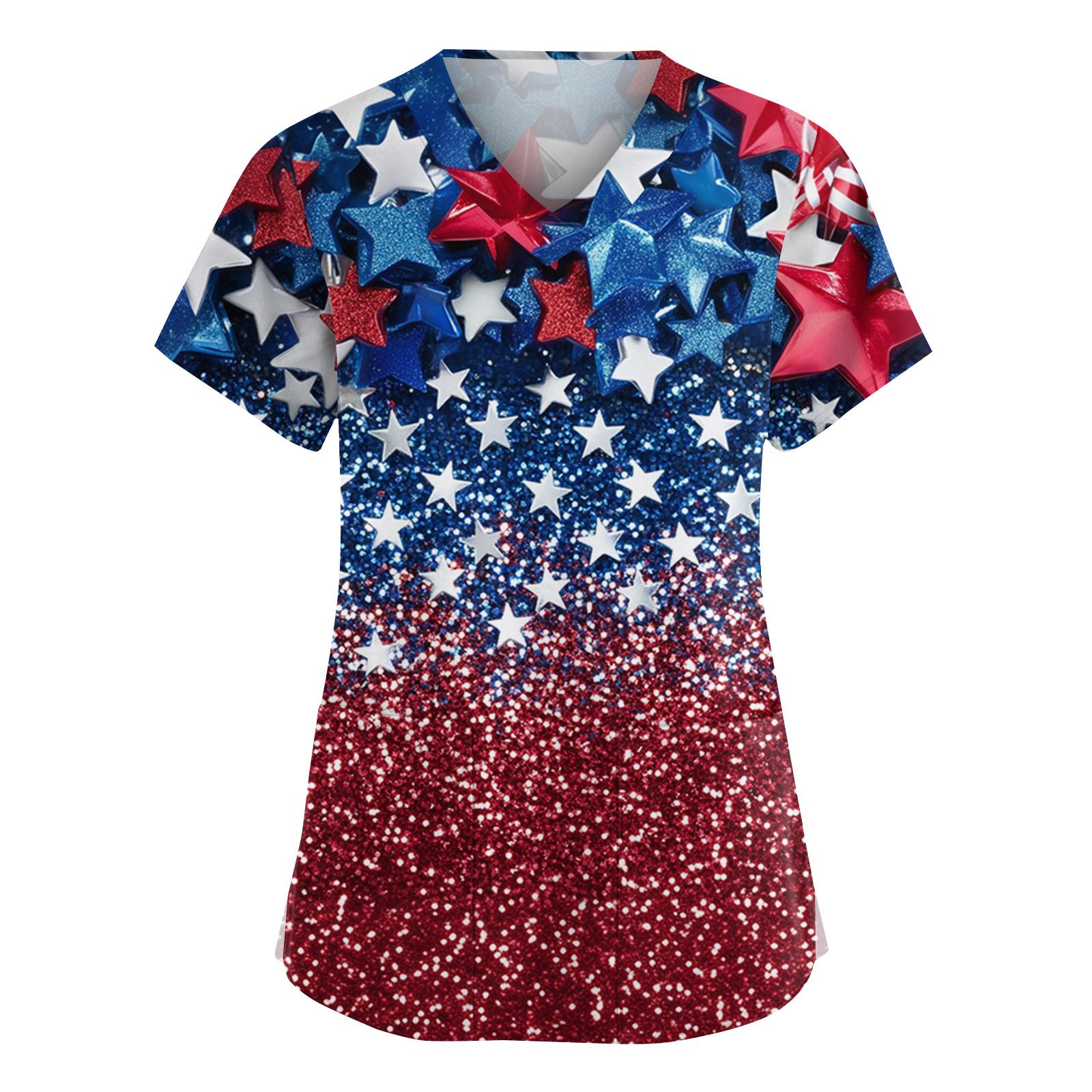 

Женская мода V-образный вырез короткий рукав комбинезон с карманами принт топы одежда M