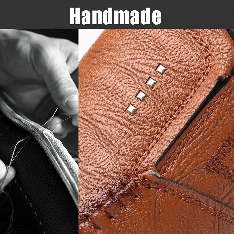 Мужская черная кожаная обувь высокого качества — фото 9