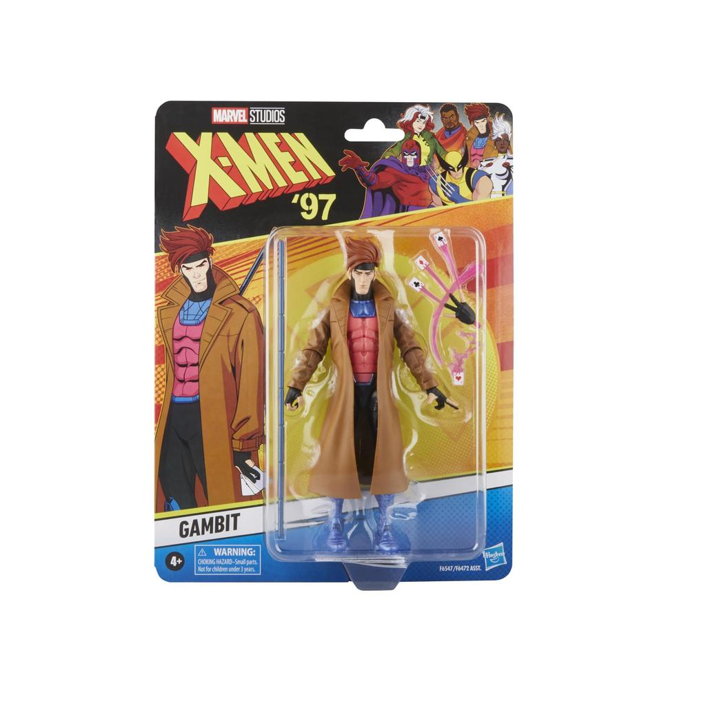 Hasbro Marvel Legends Series Action Marvel Legends Actionfigur F6547 Autentisk Gambit, X-Men '97 6-tommer (15 cm) Figur,