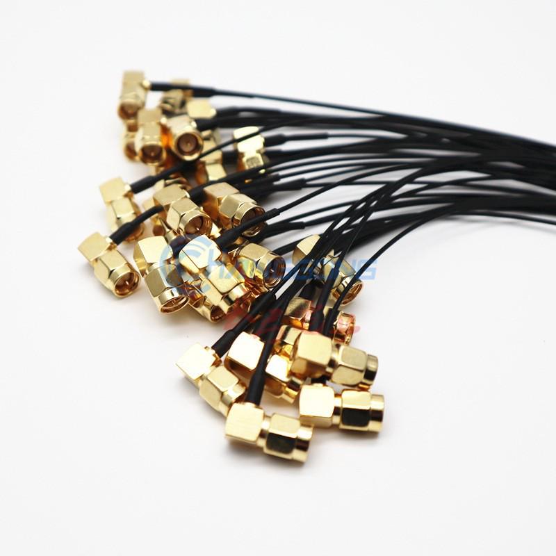 90-Degree IPX to SMA Male Connector Cable 1.13 IPEX Adapter