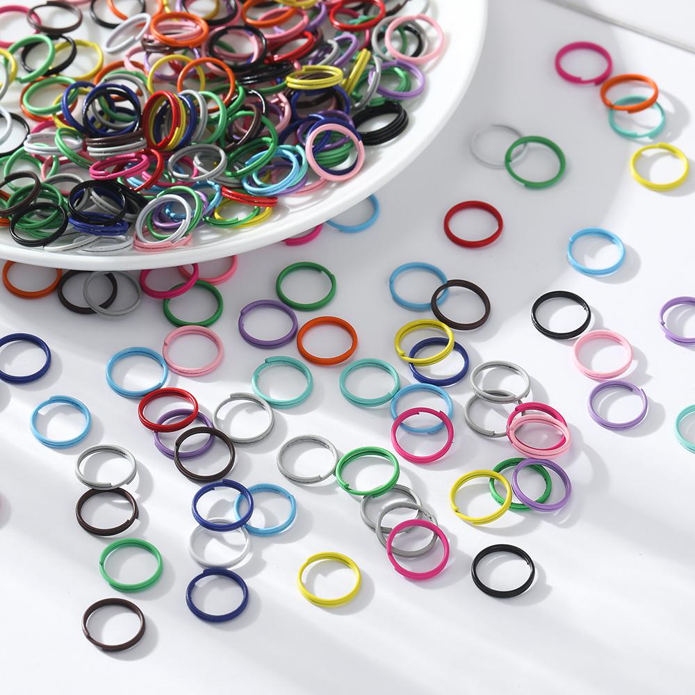 200pcs/lot 8mm 10mm Colorful Open Jump Rings Findings Double Circle Loop Jump Ring Connector For DIY Jewelry Making