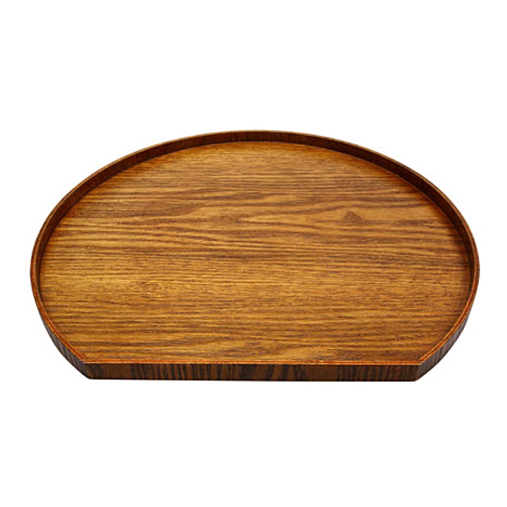 World Create Indigo Flower Half Moon Tray, Lacquer, Size: Approx. W36 D33 H1.5 64526