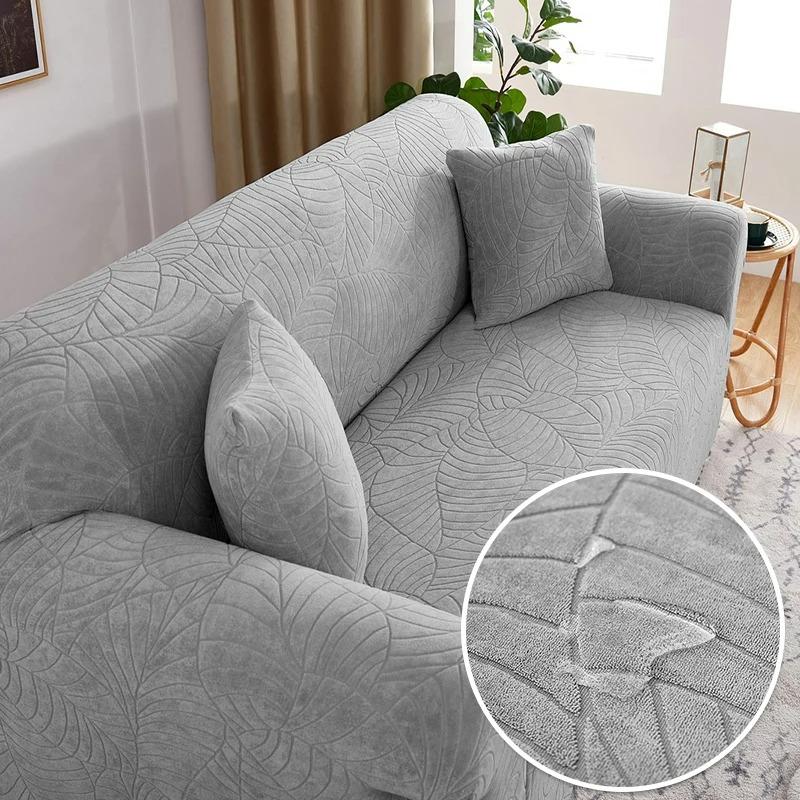 Elastic Jacquard Sofa Cover for Living Room, Stretch Slipcovers, Corner Sofa Covers, L Shape, 1, 2, 3,4