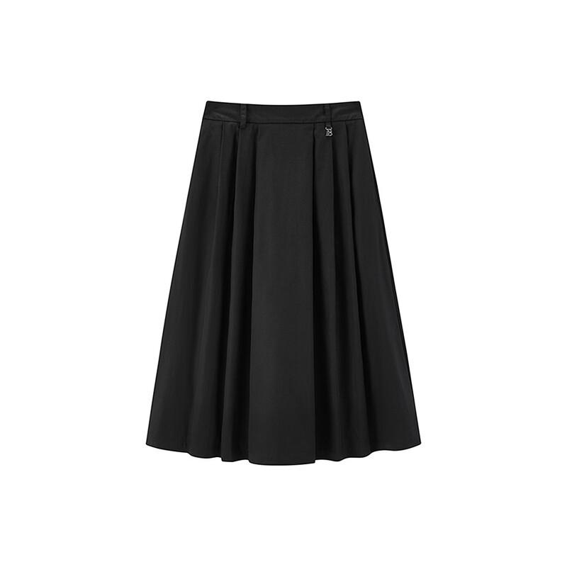 Peacebird Women's Pleated High-Waist A-Line Midi Skirt