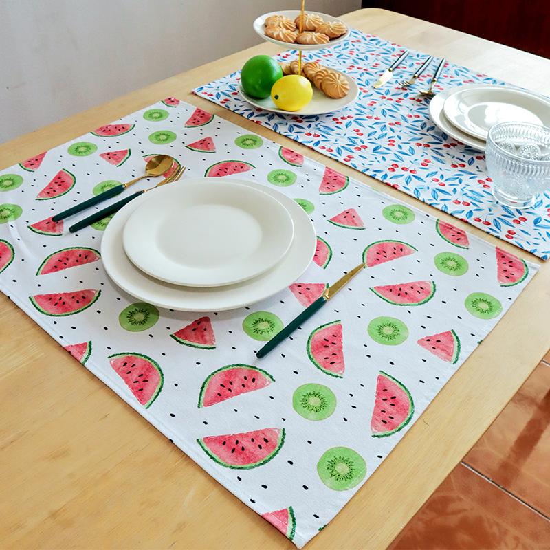 WML072 Custom Fresh Minimalist Style Printed Fabric Table Napkins Cotton Kitchen Tea Towels 50*70cm 60*40cm&299 and Below розовый