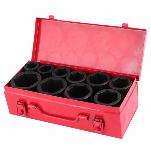 10PCS Metric Deep Impact Socket 3/4 Inch Drive 6 Points Portable Auto Car Tool Set 22-50mm Auto Repair Workshop